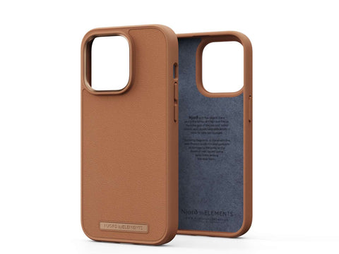 Njord Genuine Leather Case for iPhone 14 - Cognac